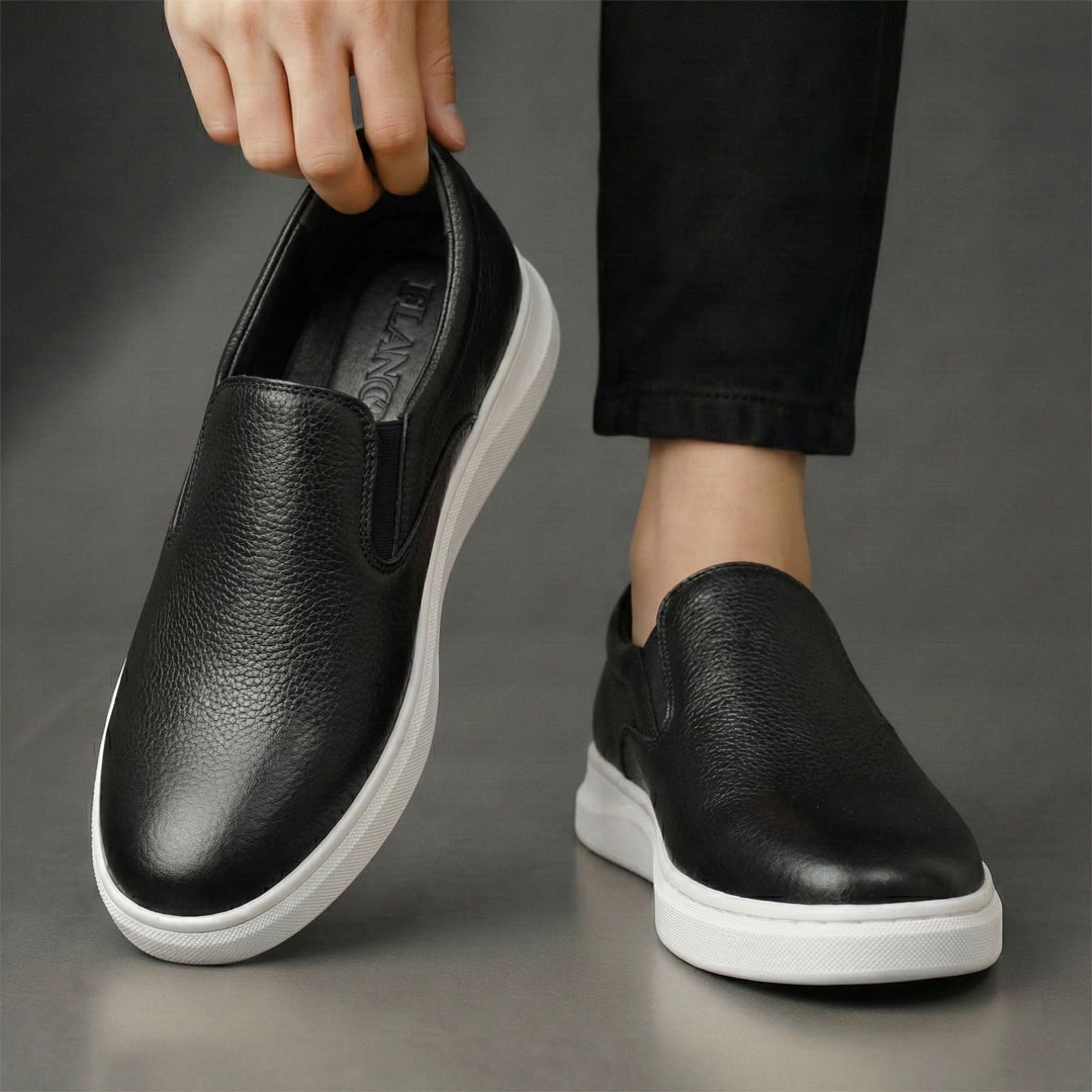 Buty ze skóry licowej FAIRFORD w kolorze czarnym