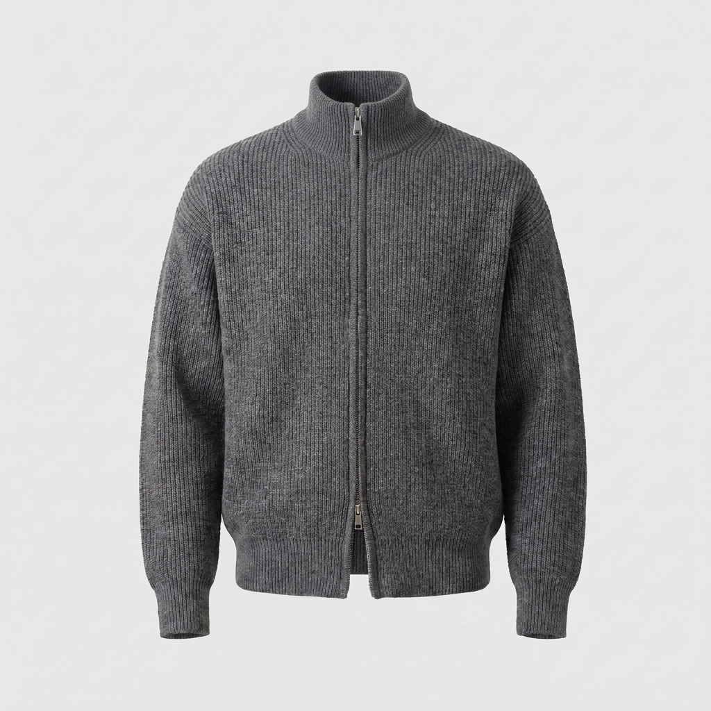 HOLLIS SMART-CASUAL KARDIGAN Z ZAMKIEM BŁYSKAWICZNYM