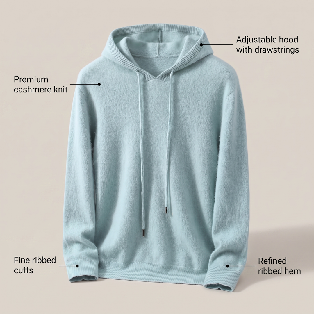 MILLIE CASHMERE BLUZA Z KAPTUREM